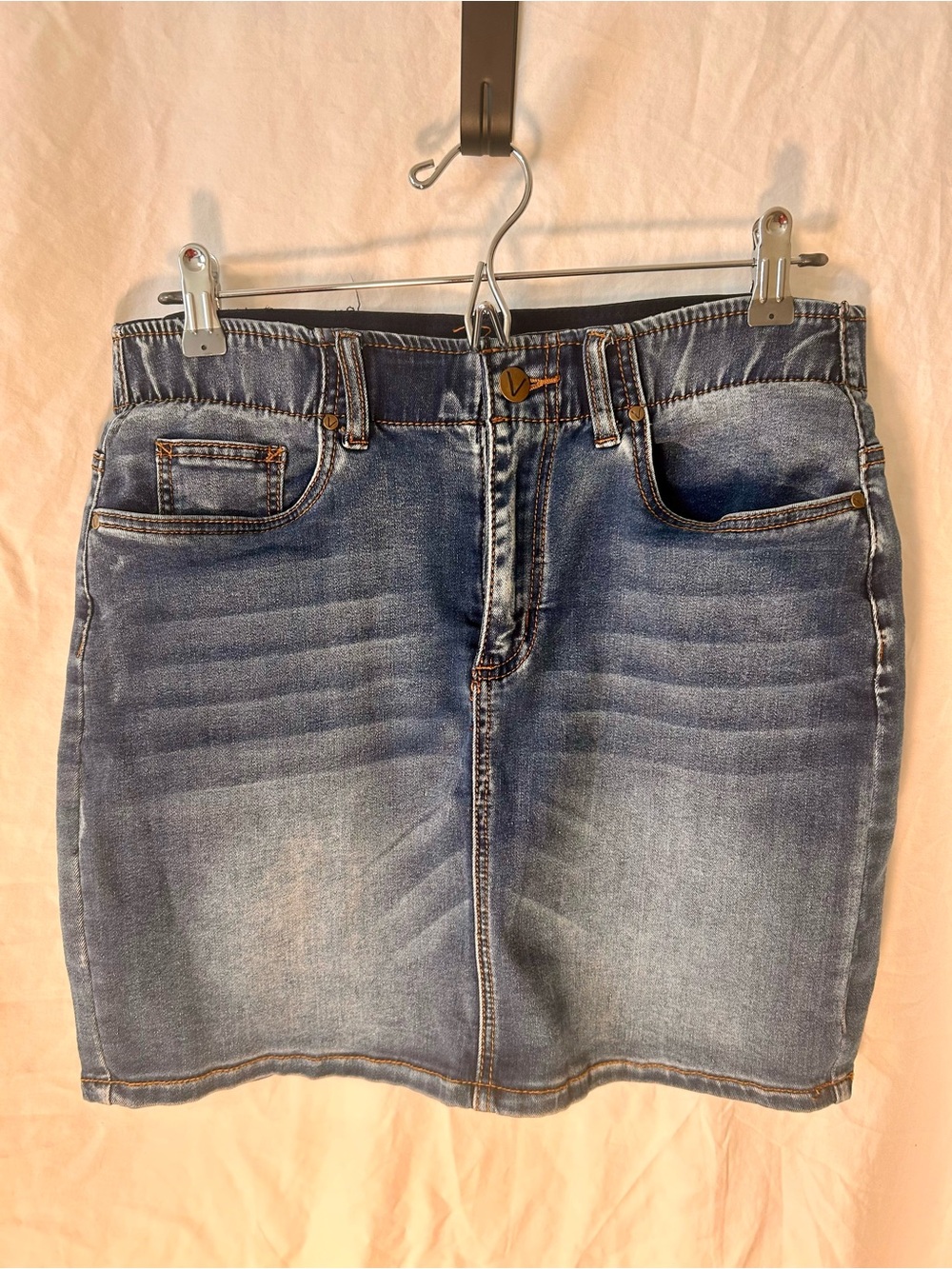 VENUS Blue Washed Denim Mini Skirt Size 12/large